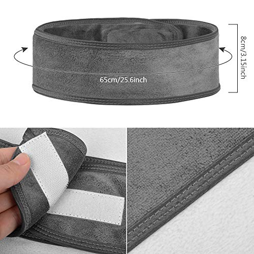 VIVOTE Diadema Maquillaje 4 Paquetes, Diadema de Spa Ajustable, Diadema Facial de Tela Suave para Lavado de Cara y Ducha, Colores Variados