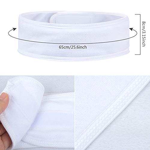 VIVOTE Diadema Maquillaje 4 Paquetes, Diadema de Spa Ajustable, Diadema Facial de Tela Suave para Lavado de Cara y Ducha, Colores Variados