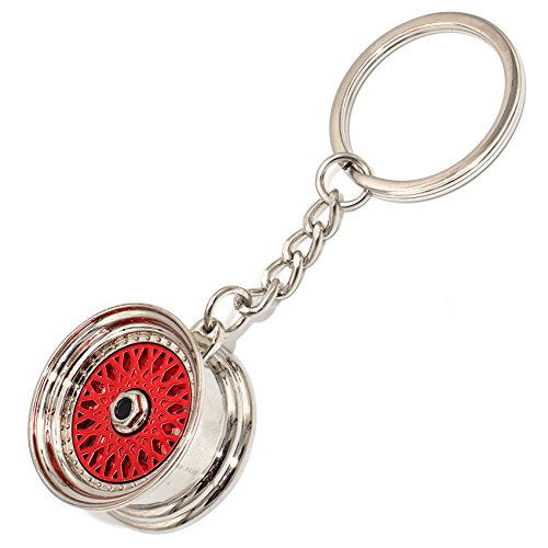 VmG-Store BBS Style - Llavero con llanta de color negro mate y cromado