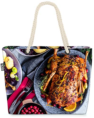 VOID El Ganso de Navidad Bolsa de Playa 58x38x16cm 23L Shopper Bolsa de Viaje Compras Beach Bag Bolso
