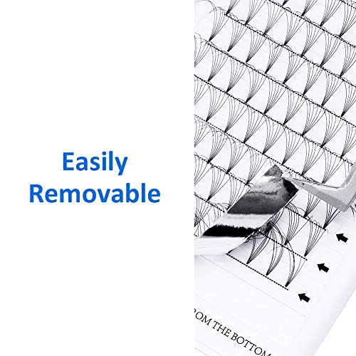 Volumen de Pestañas Rusas 6D 0.10mm D Curl 14mm Extensiones de Pestañas Prefabricados Extensiones de Pestañas Premade Volume Lashes Extension