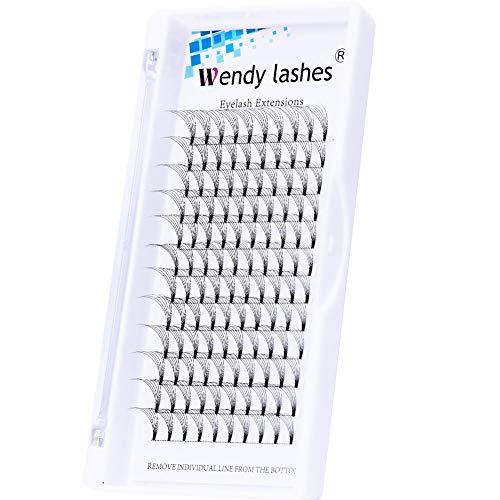 Volumen de Pestañas Rusas 6D 0.10mm D Curl 14mm Extensiones de Pestañas Prefabricados Extensiones de Pestañas Premade Volume Lashes Extension