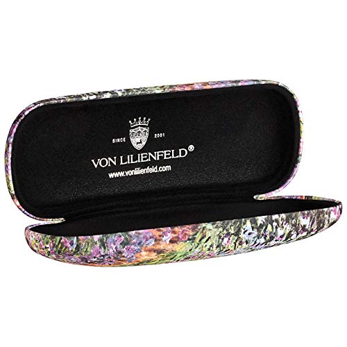VON LILIENFELD Estuche Gafas Funda Ligeramente Estable Colorido Regalo Motivo Arte Floral Claude Monet: El jardín