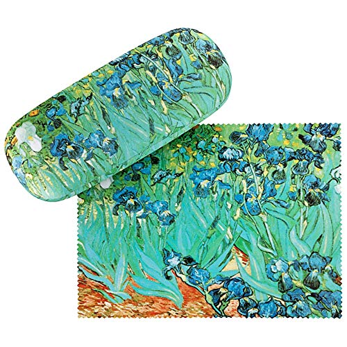 VON LILIENFELD Estuche Gafas Funda Ligeramente Estable Colorido Regalo Motivo Arte Floral Vincent van Gogh: Lirios