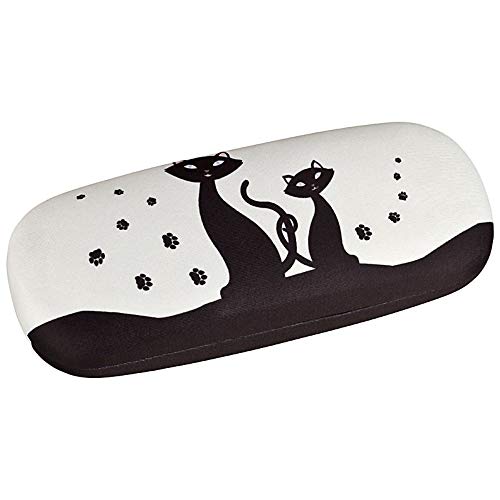 VON LILIENFELD Estuche Gafas Funda Ligeramente Estable Colorido Regalo Mujer Motivo Gatos negros