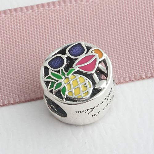 VSCO Mujer Charm Hollow Beads DIY Pulsera Accesorios S925 Cuentas De Plata Esterlina Cuentas De Horario De Verano