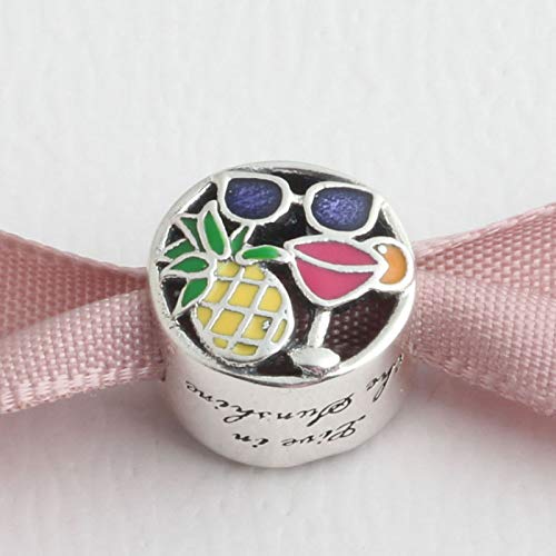 VSCO Mujer Charm Hollow Beads DIY Pulsera Accesorios S925 Cuentas De Plata Esterlina Cuentas De Horario De Verano