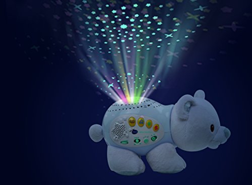 VTech Baby - Ártico estrellitas, Proyector de bebe con música relajante para ayudarle a dormir, historias, sonidos de la naturaleza, rimas infantiles y canciones de cuna, temporizador (80-506922)
