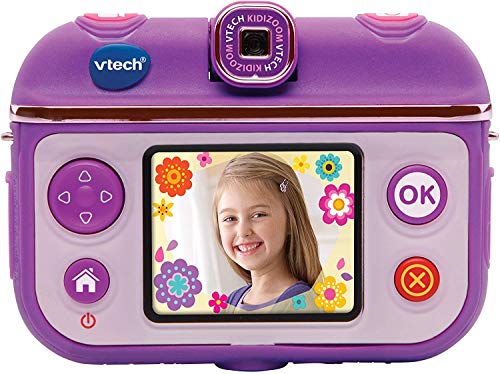 VTech - Selfie CAM Kidizoom para niños, cámara de Fotos, Color Morado, versión Alemana