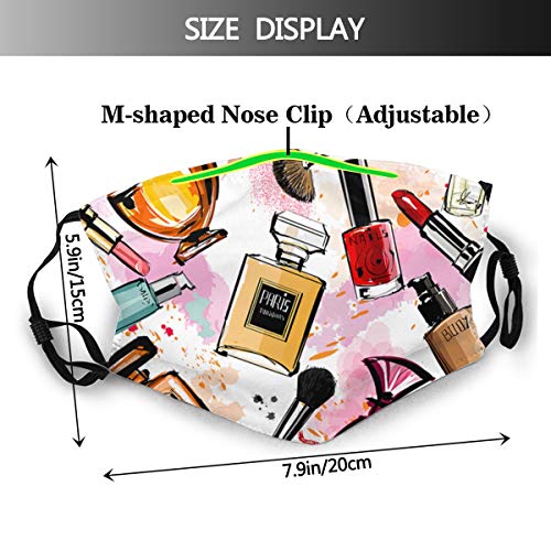 VTYOSQ Pasamontañas Cosmético femenino con filtro Bufanda bucal antipolvo ajustable para orejeras