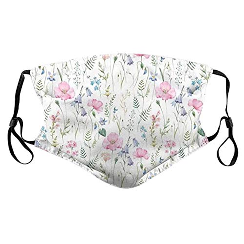 VTYOSQ Protección facial reutilizable unisex Cara lavable con filtro 1 Protección facial + 2 filtros Moda Nueva impresión