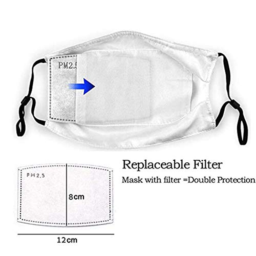 VTYOSQ Protección facial reutilizable unisex Cara lavable con filtro 1 Protección facial + 2 filtros Moda Nueva impresión