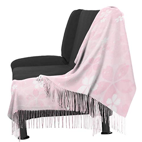 wangluhao Sakura Blossoms - Chal largo de invierno de cachemira bufandas para mujer para envolver chales para mujer (196 x 68 cm)
