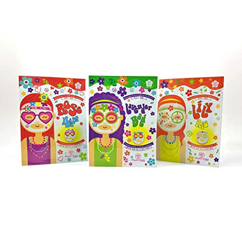 WE LAB YOU - Flower Power Mix Pack, Mascarillas Coreanas Con Dibujos (2 Hidratantes + 2 Reafirmantes + 2 Calmantes), 6 Unidades