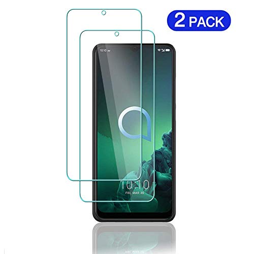 Weideworld Funda para Alcatel 3X 2020 + [2 Piezas] Cristal Templado, Ultra Fina Silicona Transparente TPU Carcasa Anti-Choque Anti-arañazos Case para Alcatel 3X 2020