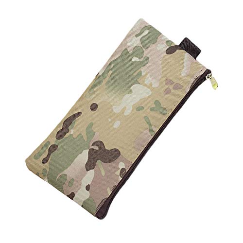 Weimay Lienzo Camuflaje Bolsa de maquillaje Mujeres Bolsa de viaje Bolsa de cosméticos Bolsa de almacenamiento portátil multifuncional Estudiante Papelería Bolso de la pluma, Amarillo