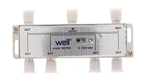 Well SPLT de FC/6 de WL TV Señal Distributor 6 Ways