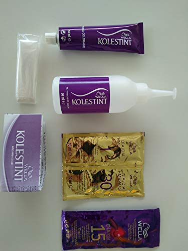 Wella Kolestint Tinte De Cabello Kit, Tono 77 Castaño Bambi 210 g