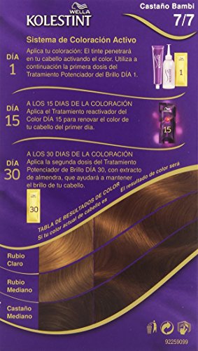 Wella Kolestint Tinte De Cabello Kit, Tono 77 Castaño Bambi 210 g
