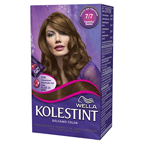 Wella Kolestint Tinte De Cabello Kit, Tono 77 Castaño Bambi 210 g