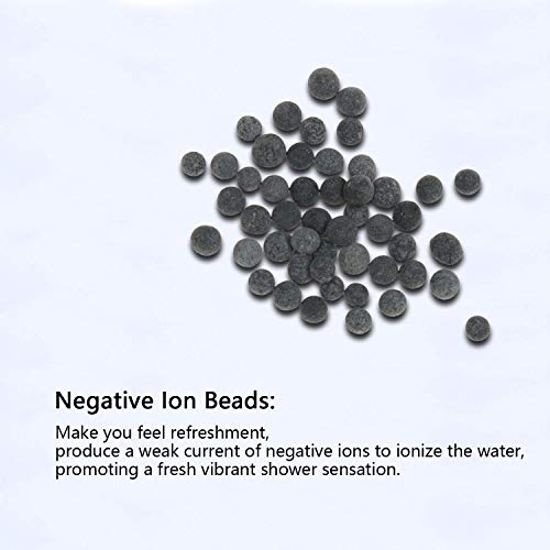 Wemk 7 Paquetes de Perlas Minerales para Alcachofa de Ducha, Perlas de Filtrado de Diámetro de 2.5mm, con 2 Juntas de Goma O-Ring para Manguera, Bolas de Filtro de Cabezal de Ducha