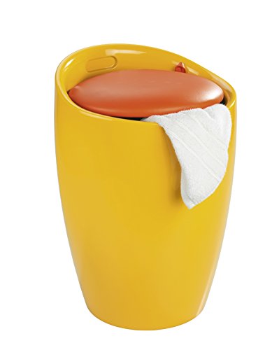 Wenko 20626100 Candy - Taburete con Bolsa para la Colada (diámetro de 36 cm, Altura de 50,5 cm), Color Naranja