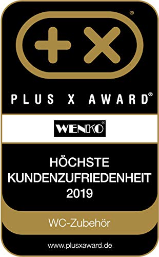 Wenko 22473100 Candy, Cepillo de baño ABS/PS Negro/Cromo 10 x 10 x 38,5 cm.