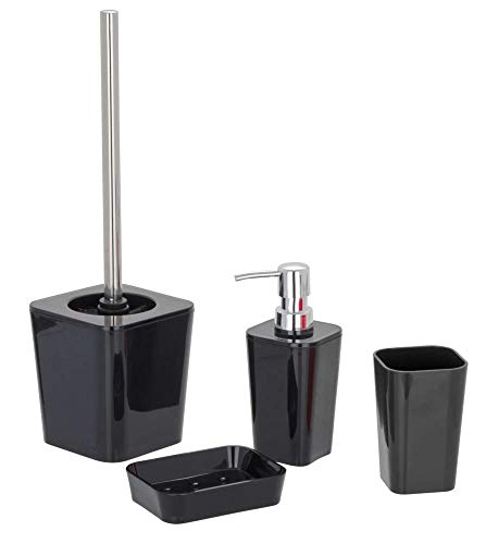 Wenko Candy Jabonera, Poliestireno, Negro, 9x12x3 cm