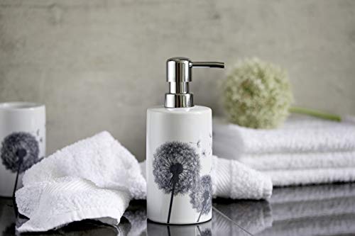 Wenko Zahnputzbecher Astera - Zahnbürstenhalter, für Zahnbürste und Zahnpasta, Keramik, Ø 7 x 11 cm, weiß