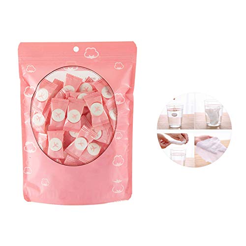 Wenlai Toalla Comprimida, Comprimido Portable Algodón Toalla de Limpieza Facial, Toalla Mágica Desechable Toallitas Máscara Papel Tisú para Viajes En El Hogar Deportes Acampar Al Aire Libre(100pcs)