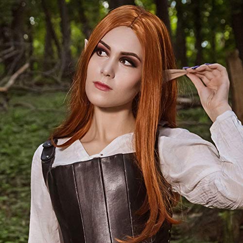 WENTS Dientes de Vampiro 9PCS Orejas de Duende de Cosplay Orejas de Hadas de Látex y Colmillos de Vampiro Dientes Falsos para Accesorios de Disfraces de Fiesta de Halloween