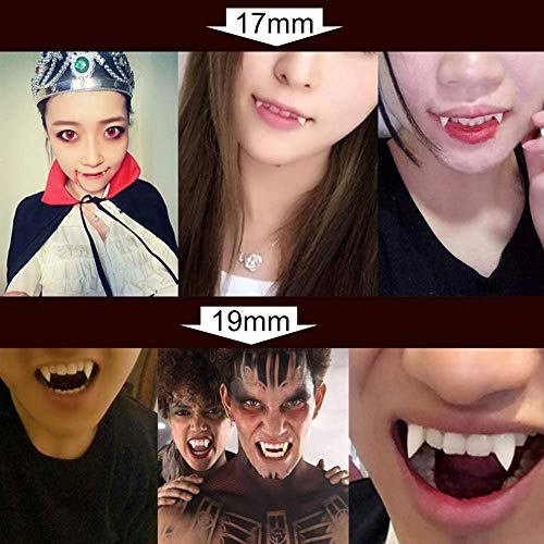 WENTS Dientes de Vampiro 9PCS Orejas de Duende de Cosplay Orejas de Hadas de Látex y Colmillos de Vampiro Dientes Falsos para Accesorios de Disfraces de Fiesta de Halloween