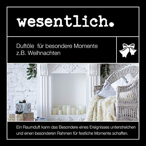 wesentlich - Aceite aromático de canela y naranja, 50 ml, ambientador prémium para lámparas y difusores, bienestar para los sentidos