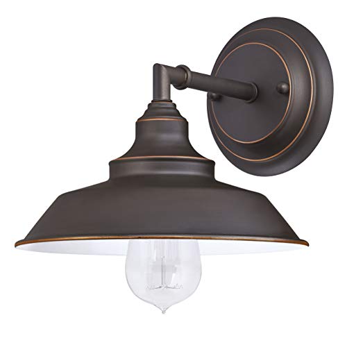 Westinghouse Lighting Bronce aceitado Westinghouse iluminación 63435 Aplique para Interiores Iron Hill de un Solo Brazo, Acabado Reflejos