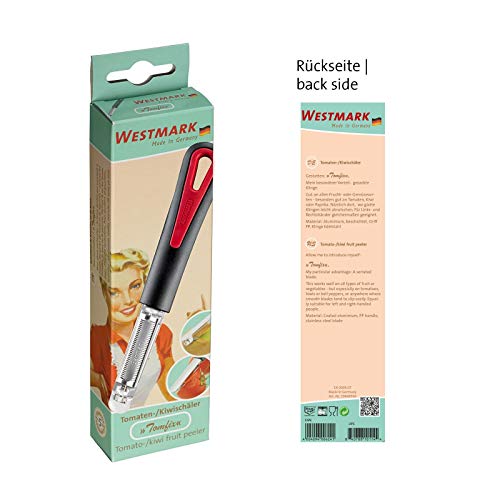 Westmark 6046RT60– Pelador de tomates y kiwis Tomfix retro-look, aluminio, 18,5 x 2,2 x 1,8 cm