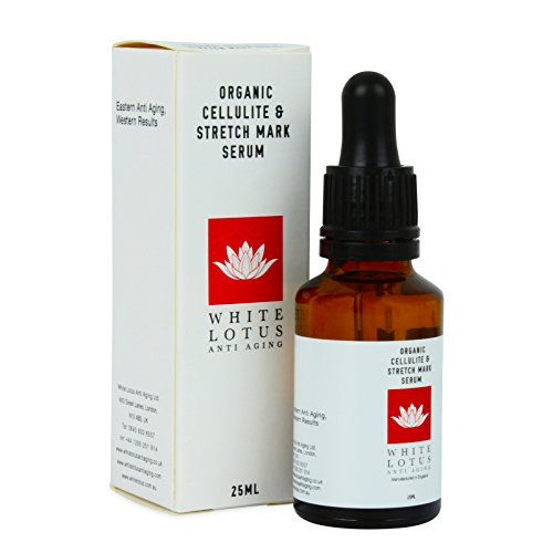 White Lotus - Sérum Anticelulítico de Aceite de Té Verde Orgánico y Natural Para Eliminar Estrías y Celulitis – Suero Antiedad Antiarrugas Vegano Rejuvenece y Regenera las Células de la Piel – 25ml
