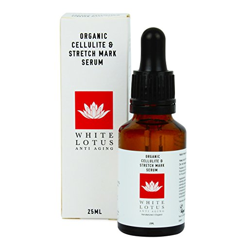 White Lotus - Sérum Anticelulítico de Aceite de Té Verde Orgánico y Natural Para Eliminar Estrías y Celulitis – Suero Antiedad Antiarrugas Vegano Rejuvenece y Regenera las Células de la Piel – 25ml