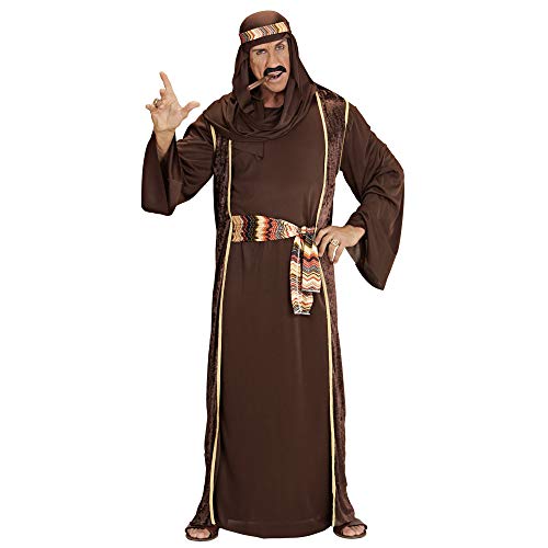 WIDMANN 3141a - Adult Costume jeque árabe, túnica, Capa sin Mangas, cinturón y Turbante, tamaño XL