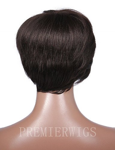 wigstyle pelucas europeos Moda pelo premierwigs estilo Rihanna Color Natural brasiliani Vergini pelucas de cabello humano sin capucha corto pelucas rectas para le