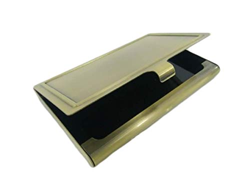 Wild Elephant Trunk Design Natura Tarjetero de negocios de metal bronce de acero inoxidable para tarjetas de visita, tarjetas de crédito, tarjetas de identificación, organizador