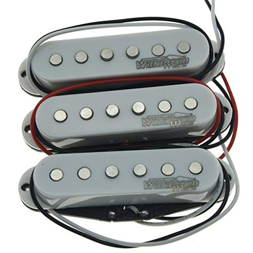 Wilkinson Lic - Pastillas de guitarra, una sola bobina, para Stratocaster, color blanco, vintage, blanco