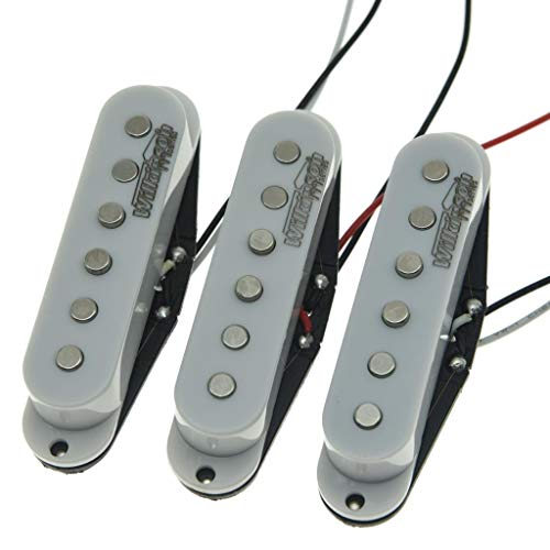 Wilkinson Lic - Pastillas de guitarra, una sola bobina, para Stratocaster, color blanco, vintage, blanco