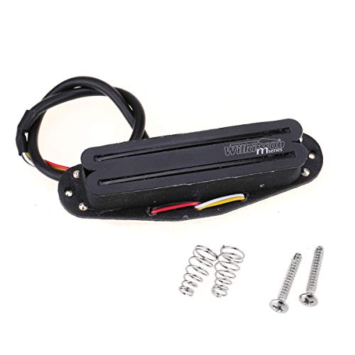 Wilkinson Low Gauss Hot Rail Cerámica Pastilla Humbucker Formato Single Coil Pickup Puente para Guitarra Eléctrica Strat, Negro Rail