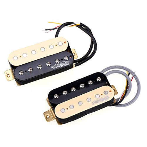 Wilkinson Tono Vintage Alnico 5 Overwound Estilo Abierto Pastillas Humbucker Pickups Set para Guitarra Eléctrica, Zebra