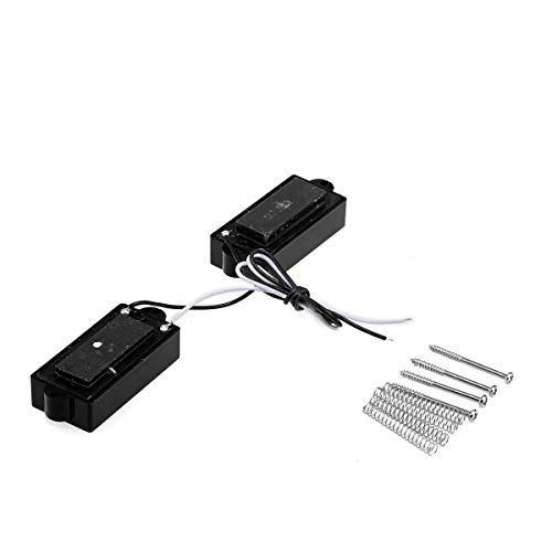Wilkinson Variable Gauss Cerámica Tradicional Pastillas Humbuckers Precision Bass Pickups Set para Bajo Eléctricos P-Style, Negro