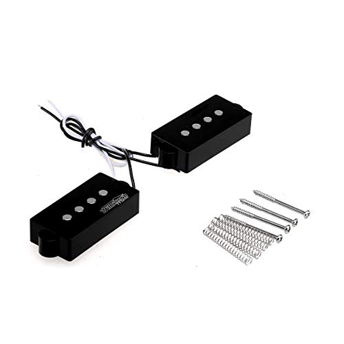 Wilkinson Variable Gauss Cerámica Tradicional Pastillas Humbuckers Precision Bass Pickups Set para Bajo Eléctricos P-Style, Negro