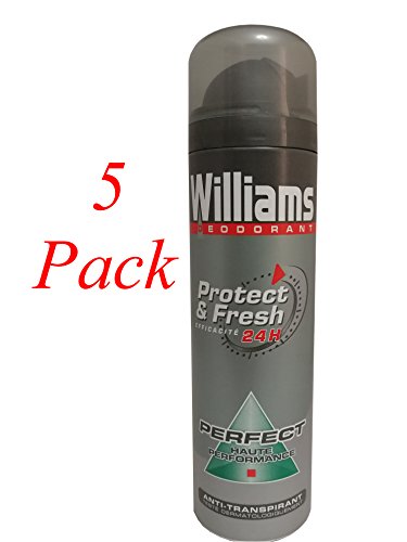 WILLIAMS Protect & Fresh Perfect Deo Spray 200ML. Pack de 5
