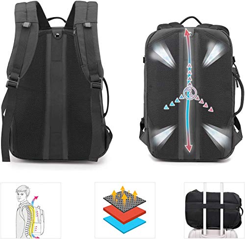 Wind Took Mochila portatil 15.6 Pulgadas de Hombre Mochila Trabajo Hombre Mochila Ordenador portatil Impermeable para Trabajo/viaja de Negocios/Escolar Negro