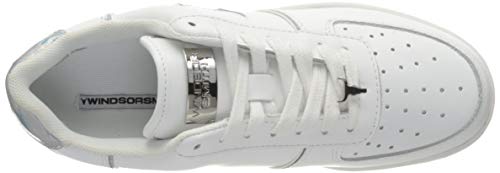 Windsor Smith POP Rosy Brave, Zapatillas de Gimnasio para Mujer, White Silver Holographic, 41 EU