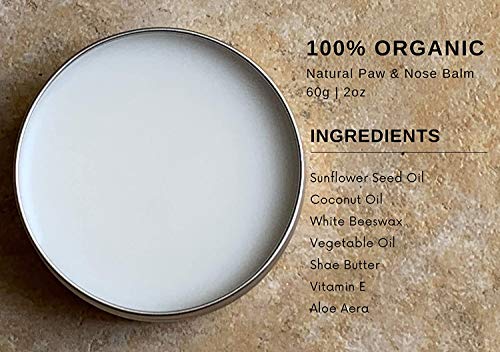 Wiser Pet Bálsamo de Pata Natural para Perros -100% orgánico: suaviza, Cura, repara y Protege Las Patas y narices dañadas